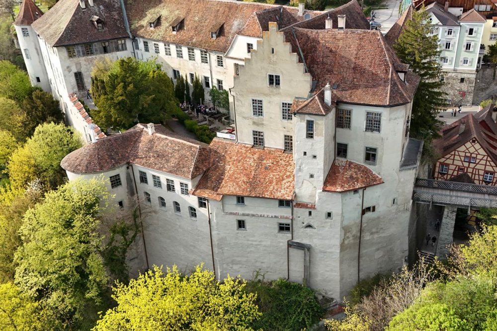 Luftbild einer Burg