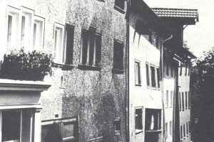 Reihe historischer Stadthäuser