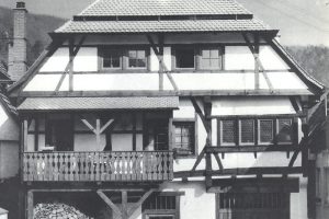 Außenansicht eines Fachwerkhauses