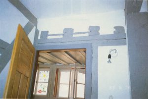 Detail einer Fachwerkkonstruktion
