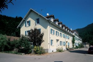 Außenansicht eines Reihenhauses
