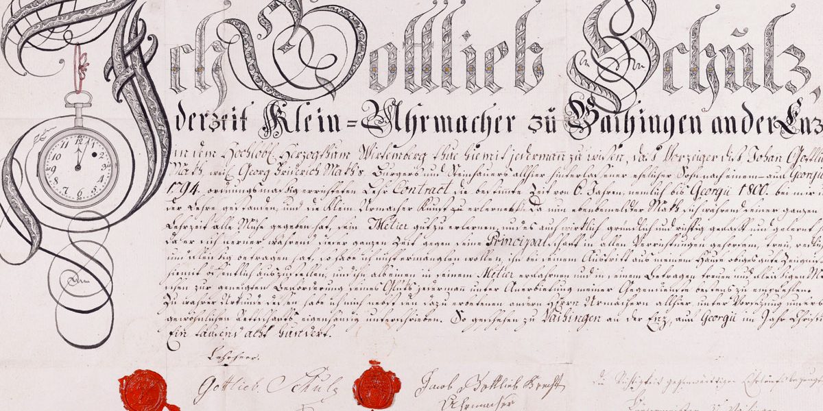 Fotografie eines historischen Dokuments mit Sigeln