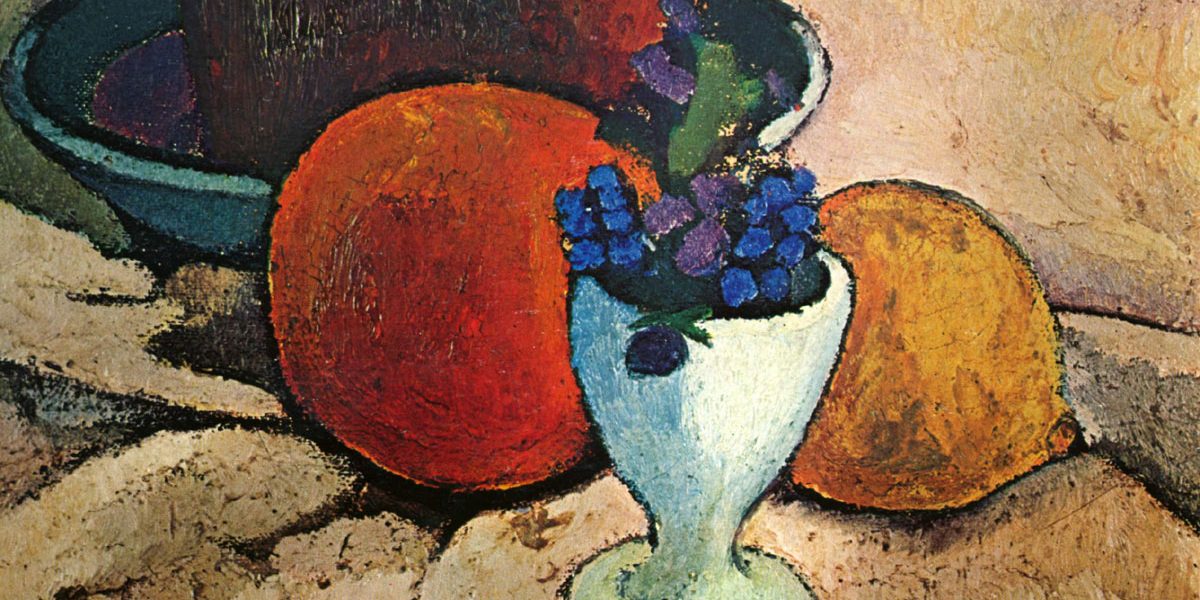 Gemälde mit Früchten und Blumen