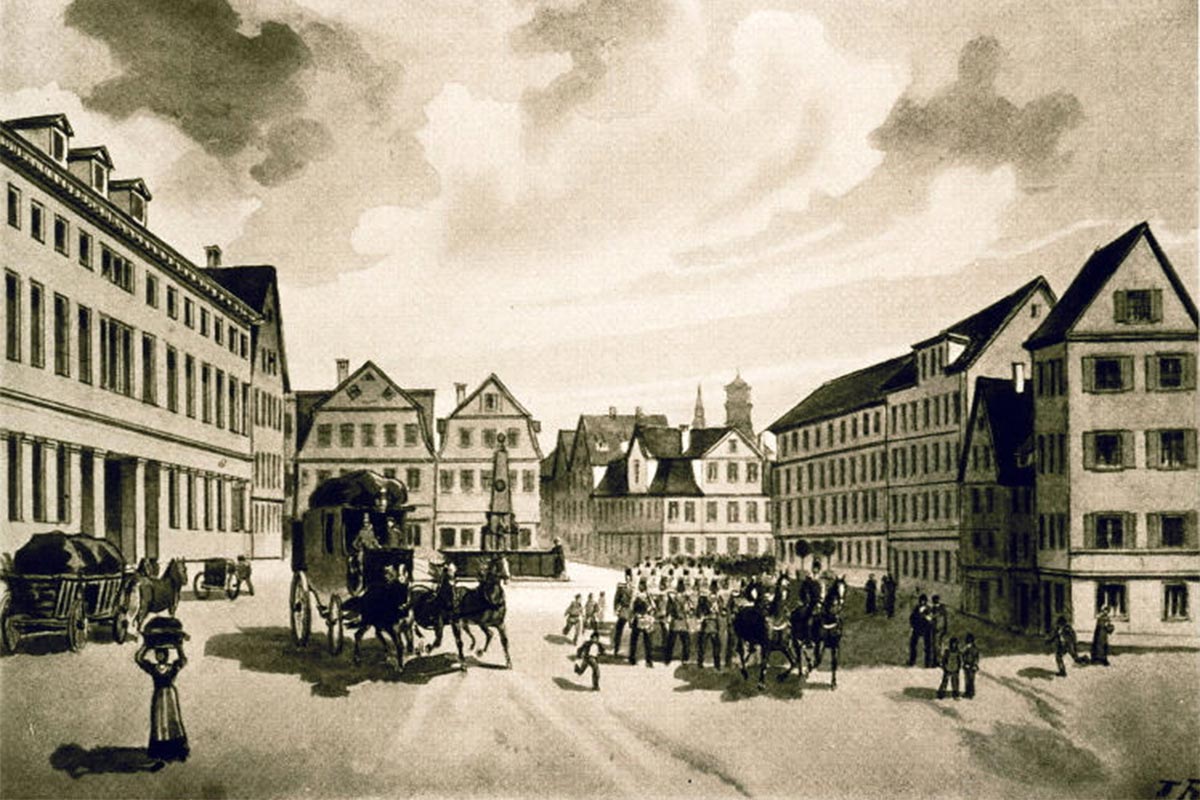 Der Stuttgarter Rotebühlplatz einst und jetzt