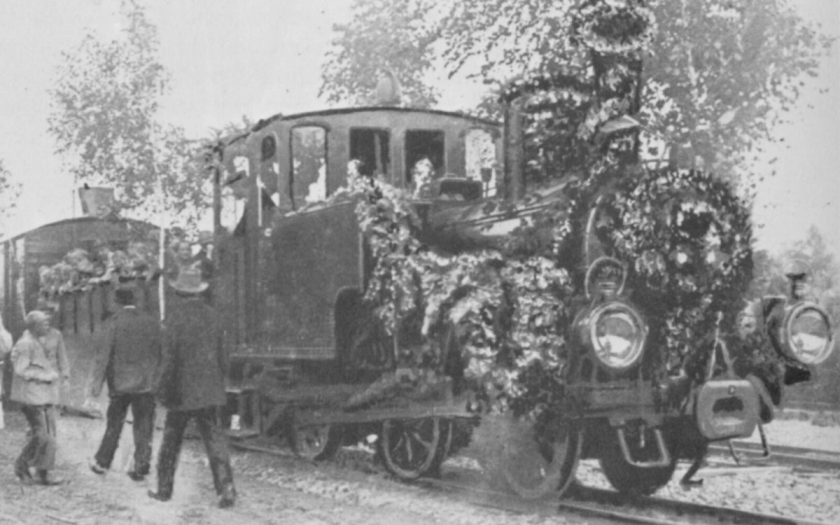 alte Fotografie einer Dampflokomotive